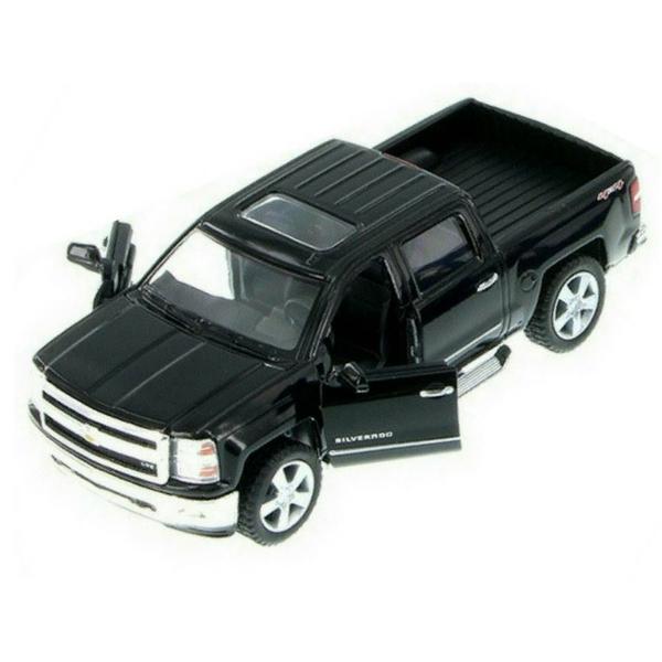 Imagem de Miniatura Chevrolet Silverado 2014 Kinsmart 1/46 Metal e Fricção Preta