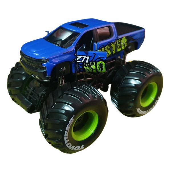 Imagem de Miniatura Chevrolet Silverado 2019 Azul Earth Shockers Maisto 21144