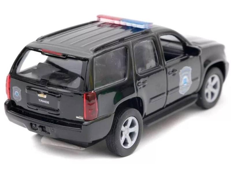 Imagem de Miniatura Chevrolet Tahoe 2008 Welly 1/38 Metal e Fricção Police