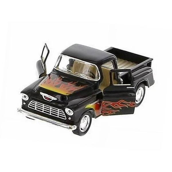 Imagem de Miniatura Chevy Stepside 1955 Kinsmart 1/38 Metal e Fricção Preta