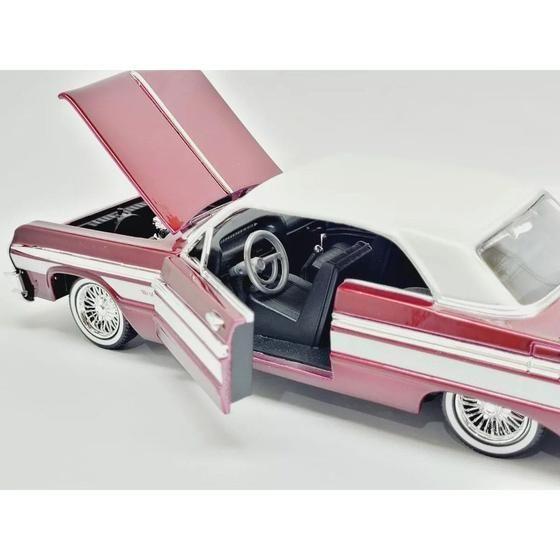 Imagem de Miniatura Coleção Chevrolet Impala 1964 Bordô Metal 1:24