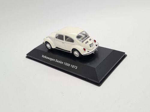 Imagem de Miniatura Coleção Volkswagen Fusca 1500 1973 Branco 1:43