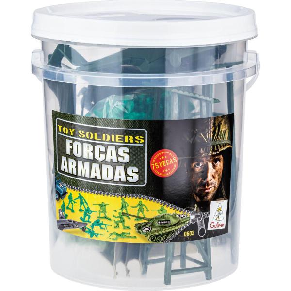 Imagem de Miniatura Colecionável Balde Forcas Armadas 75 Peças