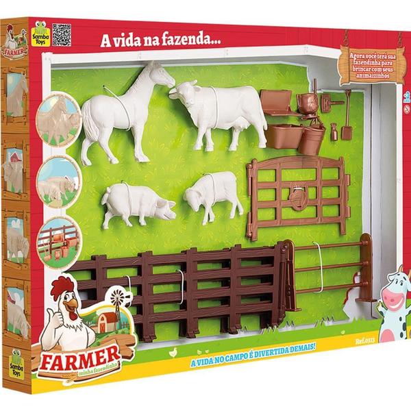 Miniatura Colecionável Fazendinha com Acessórios - Samba TOYS Imagem de Miniatura Colecionável Fazendinha com Acessórios