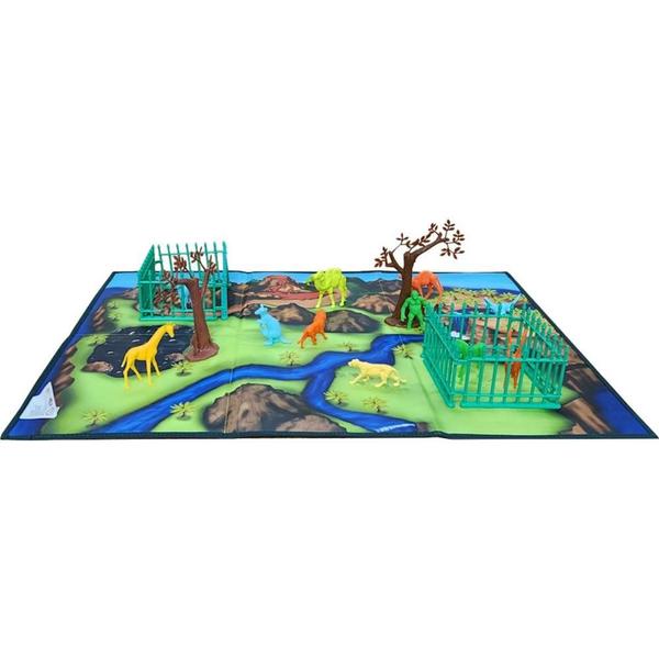 Imagem de Miniatura Colecionável Zoológico Playset Tapete G 20P Pacote