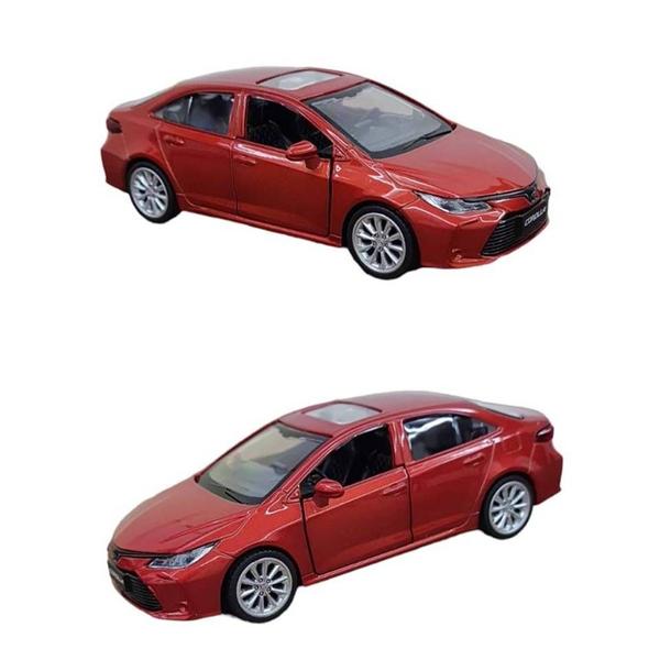 Imagem de Miniatura Corolla Hybrid Toyota Real 1:43 Metal e Fricção Laranja