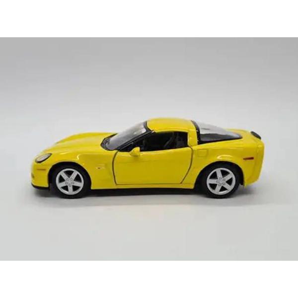 Imagem de Miniatura Corvette C6 Z06 2007 Kinsmart 1/36 Metal e Fricção Amarelo