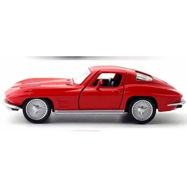 Imagem de Miniatura Corvette Stingray 1963 Chevrolet Split Window RMZ 1/36 Metal e Fricção Vermelho