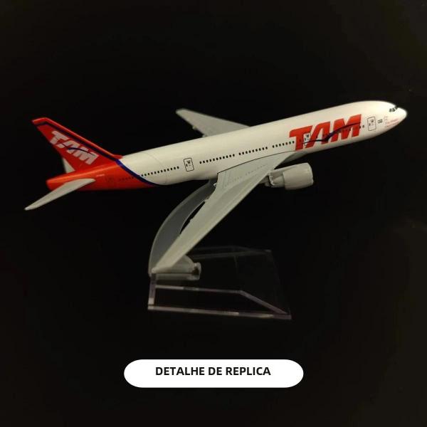 Imagem de Miniatura de Avião Brasil Tam Air B777 - Modelo de Metal 1:400 - Decoração