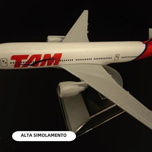 Imagem de Miniatura de Avião Brasil Tam Air B777 - Modelo de Metal 1:400 - Decoração