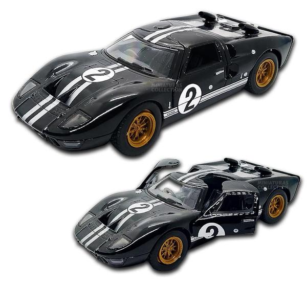 Imagem de Miniatura de carro Ford GT40 MK II 1966 1/32 Preto Numerado Kinsmart