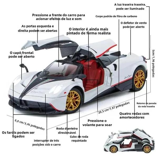 Imagem de Miniatura de Carro Pagani em Escala 1:24 - Presente de Aniversário para Namorado