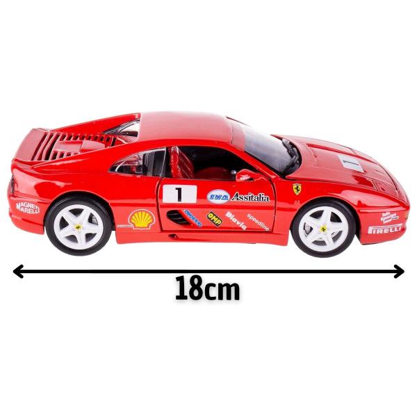 Imagem de Miniatura De Ferro Ferrari F355 Challenge 18cm 1:24 Bburago