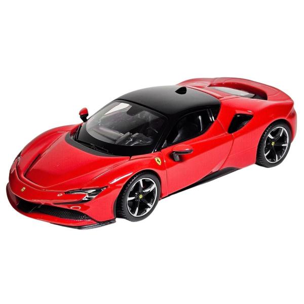 Imagem de Miniatura De Ferro Ferrari SF90 Stradale 18cm 1/24 Bburago