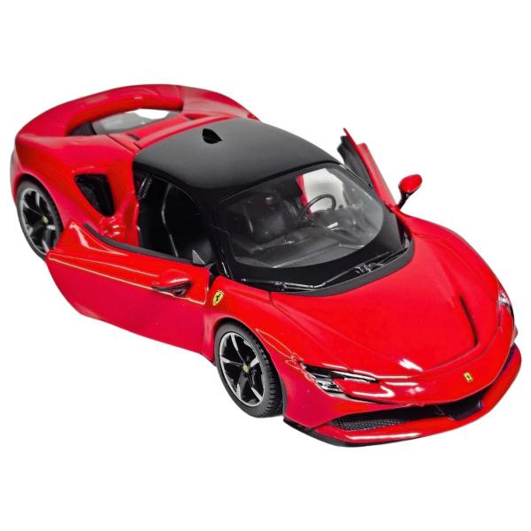 Imagem de Miniatura De Ferro Ferrari SF90 Stradale 18cm 1/24 Bburago