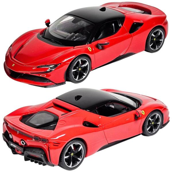 Imagem de Miniatura De Ferro Ferrari SF90 Stradale 18cm 1/24 Bburago