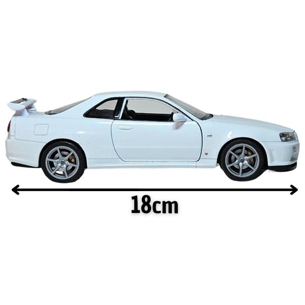 Imagem de  Miniatura De Ferro Nissan GT-R Skyline R34 18cm 1/24 Welly