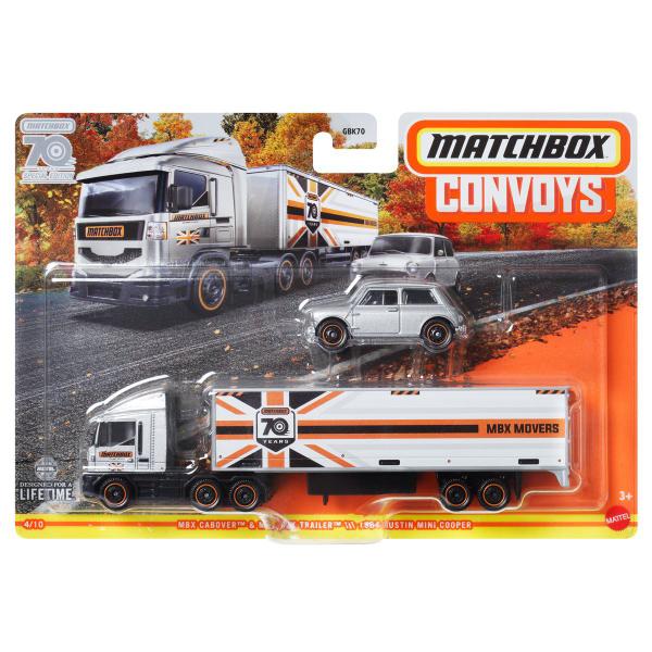 Imagem de Miniatura de Metal Matchbox Convoys - Comboio - Caminhão + Carro - 1/64 - Mattel