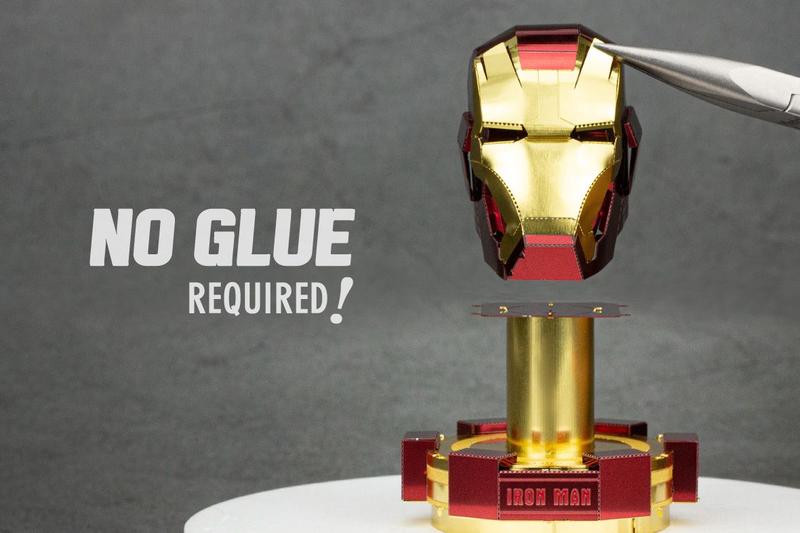 Miniatura De Montar Metal Earth Marvel Aveng Iron Man Helmet Imagem de Miniatura De Montar Metal Earth Marvel Aveng Iron Man Helmet