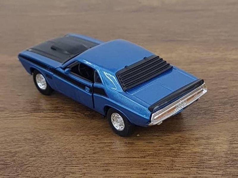 Imagem de Miniatura Dodge Challenger T/A 1970 Welly 1/32 Metal e Fricção Azul