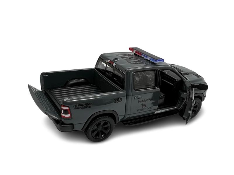 Miniatura Dodge Ram 1500 Rebel Policia Metal 1:46 - Kinsmart Imagem de Miniatura Dodge Ram 1500 Rebel Policia Metal 1:46
