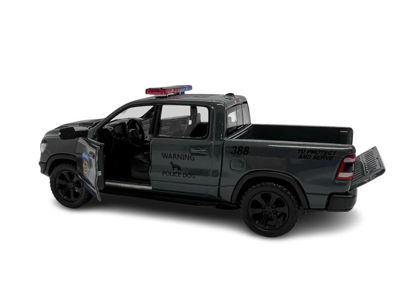 Miniatura Dodge Ram 1500 Rebel Policia Metal 1:46 - Kinsmart Imagem de Miniatura Dodge Ram 1500 Rebel Policia Metal 1:46