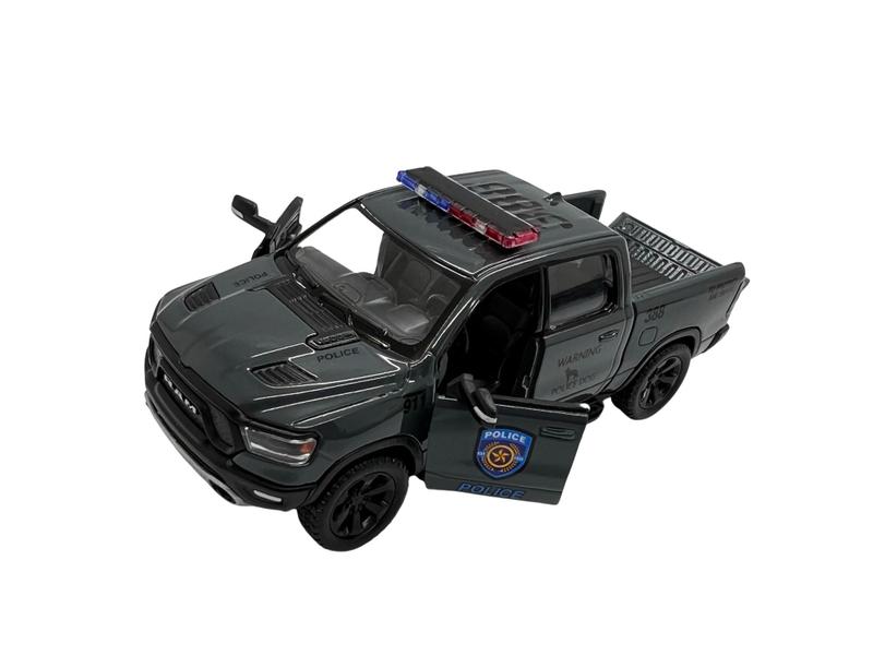 Miniatura Dodge Ram 1500 Rebel Policia Metal 1:46 - Kinsmart Imagem de Miniatura Dodge Ram 1500 Rebel Policia Metal 1:46