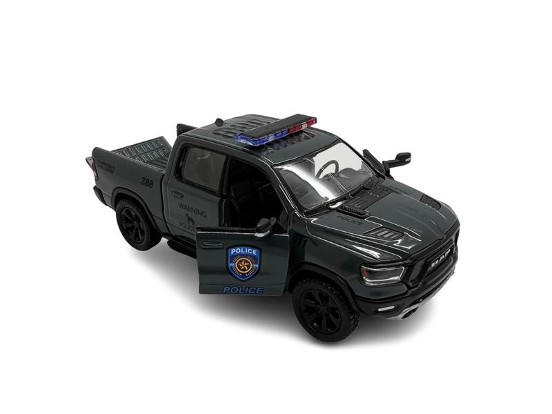 Miniatura Dodge Ram 1500 Rebel Policia Metal 1:46 - Kinsmart Imagem de Miniatura Dodge Ram 1500 Rebel Policia Metal 1:46
