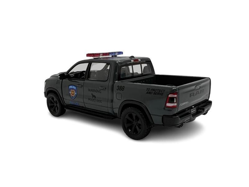 Miniatura Dodge Ram 1500 Rebel Policia Metal 1:46 - Kinsmart Imagem de Miniatura Dodge Ram 1500 Rebel Policia Metal 1:46