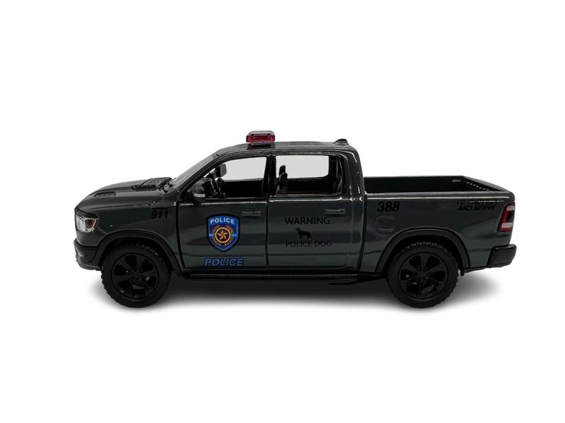 Miniatura Dodge Ram 1500 Rebel Policia Metal 1:46 - Kinsmart Imagem de Miniatura Dodge Ram 1500 Rebel Policia Metal 1:46