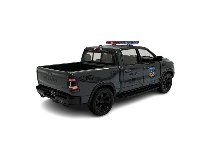 Miniatura Dodge Ram 1500 Rebel Policia Metal 1:46 - Kinsmart Imagem de Miniatura Dodge Ram 1500 Rebel Policia Metal 1:46
