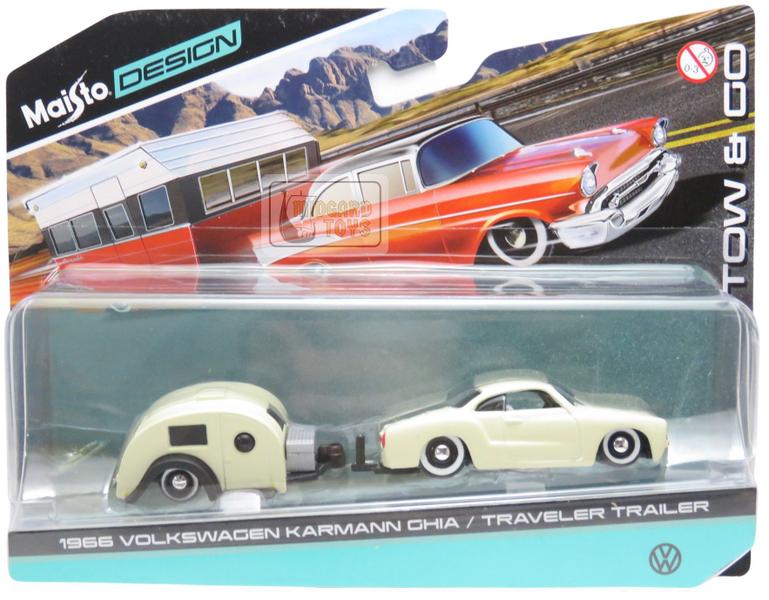 Imagem de Miniatura em Metal Carro + Trailer - Tow & Go - 1/64 - Maisto