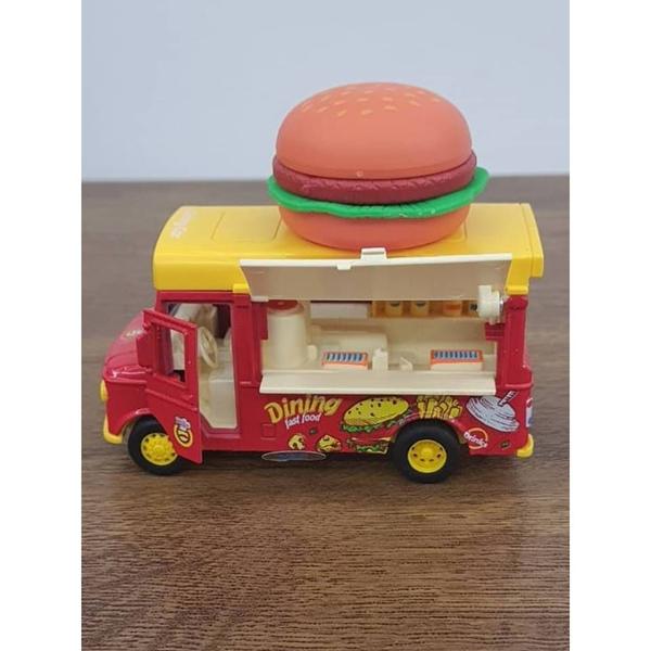 Imagem de Miniatura Fast Food Truck Musical Escala 1:36 Metal e Fricção Sanduiche