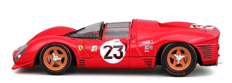 Imagem de Miniatura Ferrari 330 P4 Daytona 1967 vermelha Burago 1/24