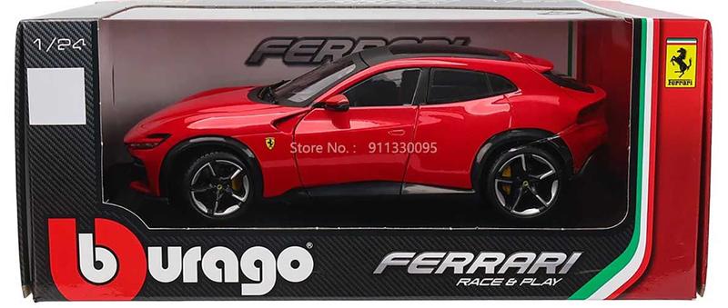 Imagem de Miniatura Ferrari Purosangue Vermelha Burago 1/24