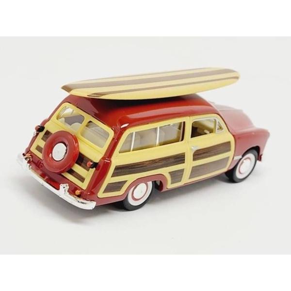 Imagem de Miniatura Ford 1949 Woody Wagon Prancha Kinsmart 1/40 Fricção e Metal Vinho