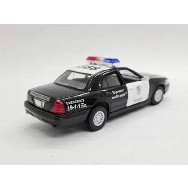 Imagem de Miniatura Ford Crown Victoria Police Interceptor Kinsmart 1/42 Metal e Fricção Preto