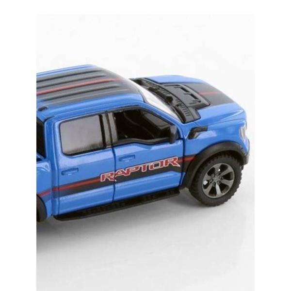 Imagem de Miniatura Ford F-150 Raptor 2022 Livery Edition Kinsmart 1:46 Metal e Fricção Azul