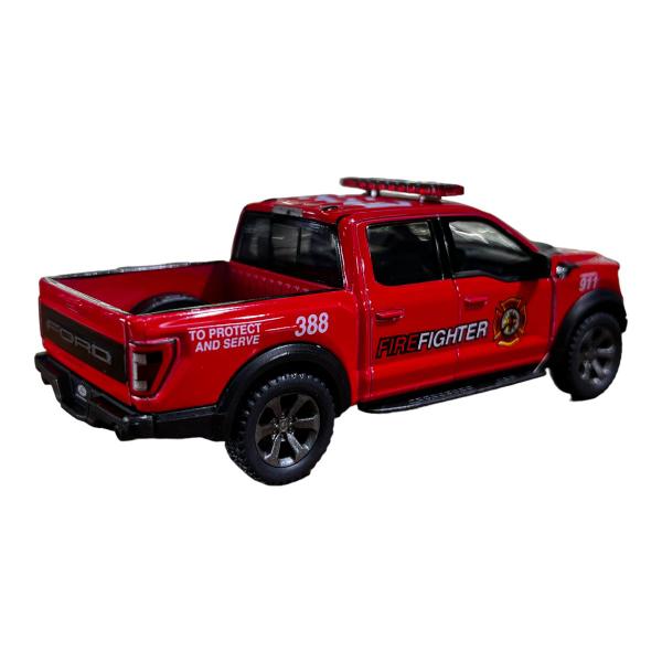 Imagem de Miniatura Ford F150 Raptor 2022 Bombeiro Metal 1:46