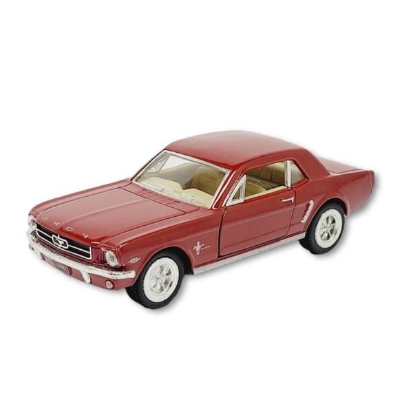 Imagem de Miniatura Ford Mustang 1964 Kinsmart 1/38 Metal e Fricção Vermelho