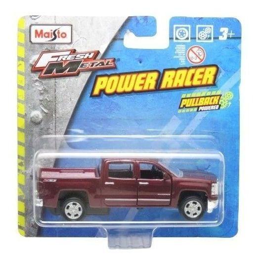 Imagem de Miniatura Fresh Metal 1/43 Power Racers Chevrolet Silverado Z71 2019 Vermelho Maisto 25001