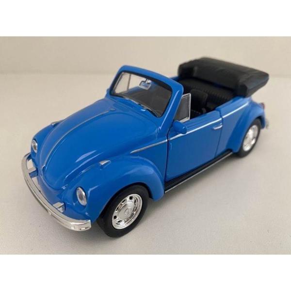 Imagem de Miniatura Fusca 1967 Conversível Welly 1/32 Metal e Fricção Azul