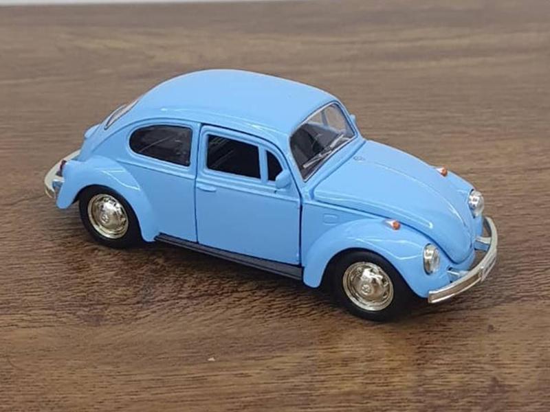 Imagem de Miniatura Fusca 1967 RMZ City 1/32 Metal e Fricção Azul Bebê