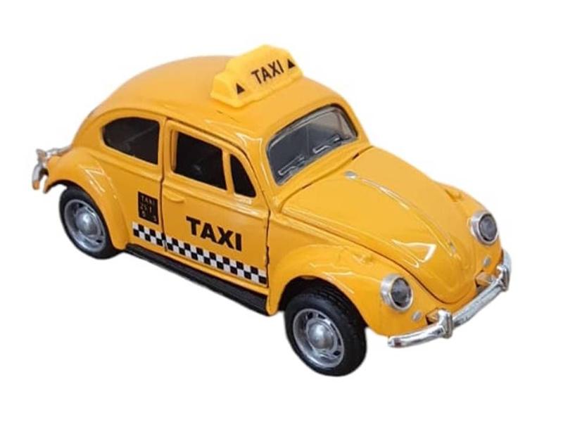 Imagem de Miniatura Fusca Metal e Fricção 12 cm Amarelo Taxi