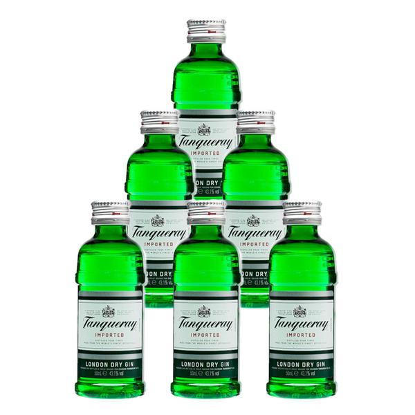 Miniatura Gin Tanqueray London Dry 50ml 6 Unidades Imagem de Miniatura Gin Tanqueray London Dry 50ml 6 Unidades