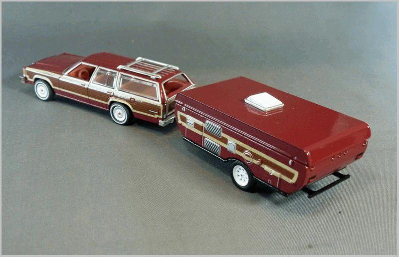 Imagem de Miniatura greenlight ford ltd country com trailer 1981 1/64