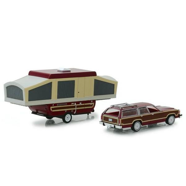 Imagem de Miniatura greenlight ford ltd country com trailer 1981 1/64