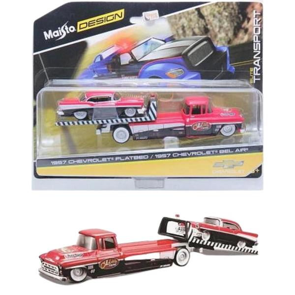 Miniatura Guincho 1957 Chevrolet Flatbed E 1957 Chevrolet Bel Air