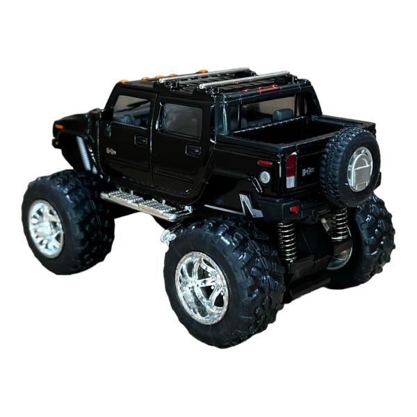 Imagem de Miniatura Hummer H2 Picape Bigfoot Preto Metal 1:40