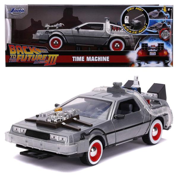 Imagem de Miniatura Jada Back to the Future III DeLorean Time Machine 1/24 c/ Luz Die-Cast